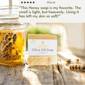 Honey Olive Oil Bar Soap - All-Natural & Handcrafted